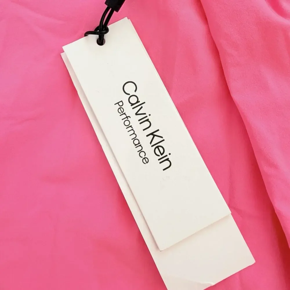 New Calvin Klein Performance Pink Pickleball Tennis Exercise Dress Large NWT